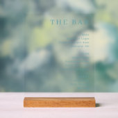 Sophisticated Turquoise Minimalistische Bar Menu Acryl Bord (Neutraal)