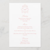Sophisticated Victorian Classic Script Roze Menu (Voorkant)