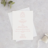 Sophisticated Victorian Classic Script Roze Menu