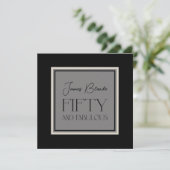 Sophisticated voor hem Fifty & Fabulous Party Kaart (Staand voorkant)