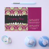 Sophisticated vrouwelijke mode fuchsia damast flyer (Enkel)
