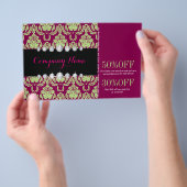 Sophisticated vrouwelijke mode fuchsia damast flyer (Hand)