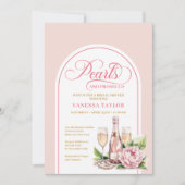 Sophisticated Watercolor Blush Bruidsuitnodiging Kaart (Voorkant)