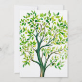 Sophisticated watercolor boom Upsherin Upshernish Kaart (Achterkant)