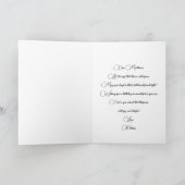 Sophisticated Waterverf Blue Rozen Happy Birthday Kaart (Binnen)