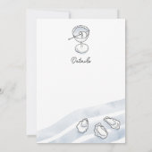 Sophisticated Waterverf Ink Oesters en Cocktails Kaart (Achterkant)