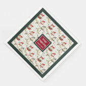 Sophisticated Waterverf Monogram Vakantie Servette Servet (Hoek)