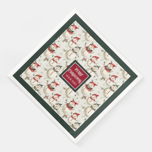 Sophisticated Waterverf Monogram Vakantie Servette Servet (Hoek)