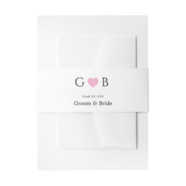 Sophisticated Wedding Favor Invitation Wrap Uitnodigingen Wikkel