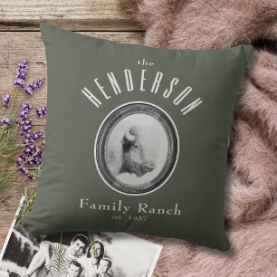 Sophisticated Western Ranch Buffalo Custom Sage Kussen