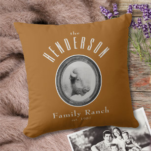 Sophisticated Western Ranch Buffalo Custom Tan Kussen