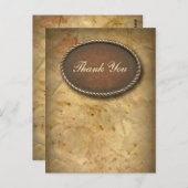 Sophisticated  westerne land dank u briefkaart (Voorkant / Achterkant)