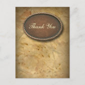 Sophisticated  westerne land dank u briefkaart (Voorkant)