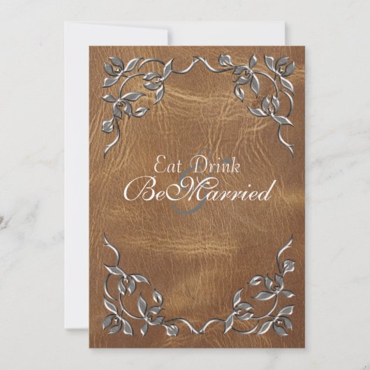 Sophisticated Westerne repetitie Dinner Invitation Kaart (Voorkant)