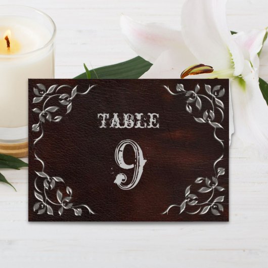 Sophisticated Westerne Trouwtafel Nummers Kaart