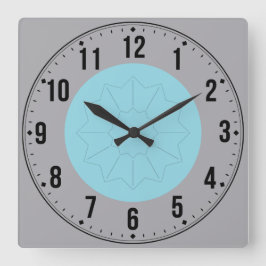 Sophisticated Zilveren Kleur Vierkante Muurklok Klok