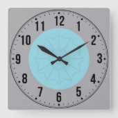 Sophisticated Zilveren Kleur Vierkante Muurklok Vierkante Klok (Voorkant)