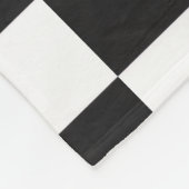 Sophisticated zwart-wit geruit patroon fleece deken (Hoek)