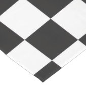 Sophisticated zwart-wit geruit patroon lange tafelloper (Hoek)