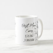 Sophisticated zwart-wit rose Moederdag Koffiemok (Voorkant rechts)