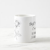 Sophisticated zwart-wit rose Moederdag Koffiemok (Center)