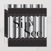 Sophisticated zwart-wit Sip en See Kaart (Voorkant / Achterkant)