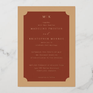 Sophisticatie Invitatie voor een Klassieke Trouwda Folie Uitnodiging