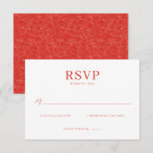 Sophisticeerde Rode RSVP Kaart (Voorkant / Achterkant)