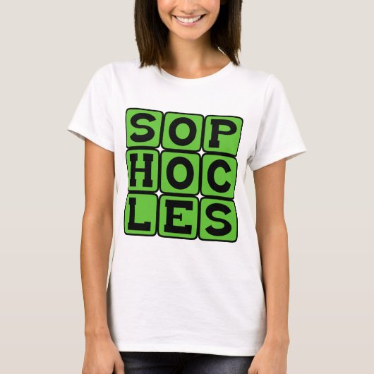 Sophocles, Grieks Treurspeldichter T-shirt (Voorkant)
