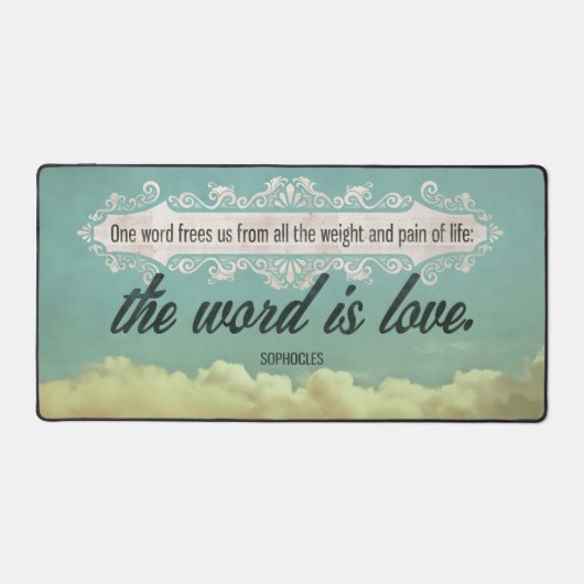 Sophocles Inspirerend Quote "Liefde" Bureaumat (Voorkant)