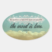 Sophocles Inspirerend Quote "Liefde" Ovale Sticker (Voorkant)