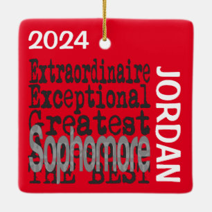 Sophomore Extraordinaire CUSTOM Keramisch Ornament