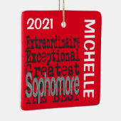 Sophomore Extraordinaire CUSTOM Keramisch Ornament (Rechts)