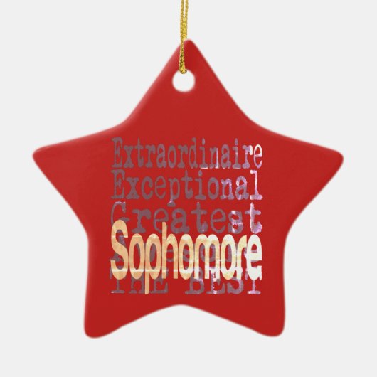 Sophomore Extraordinaire Keramisch Ornament (Voorkant)