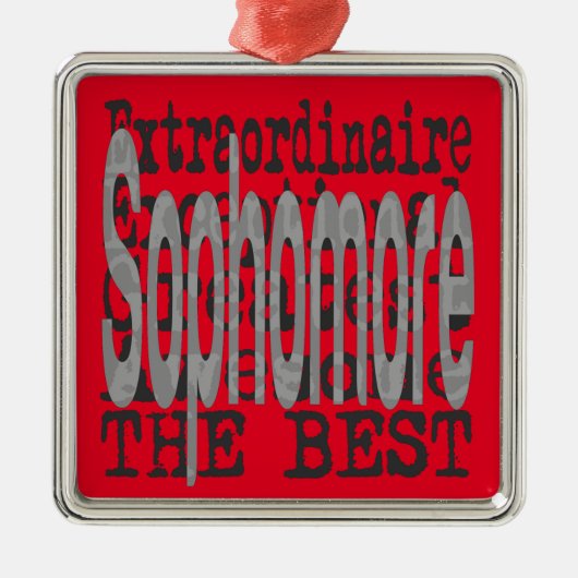 Sophomore Extraordinaire Metalen Ornament (Voorkant)
