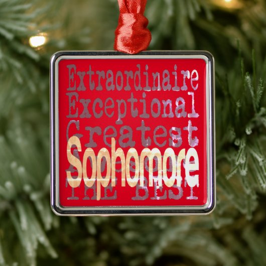 Sophomore Extraordinaire Metalen Ornament (Boom)