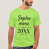 Sophomore klasse t shirten voor 2e jaars studenten t-shirt (Voorkant)
