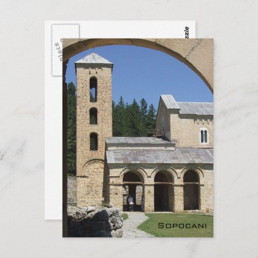 Sopocani-klooster Briefkaart (Voorkant / Achterkant)