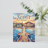 Sopot Polen Briefkaart (Staand voorkant)
