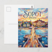 Sopot Polen Briefkaart (Voorkant / Achterkant)
