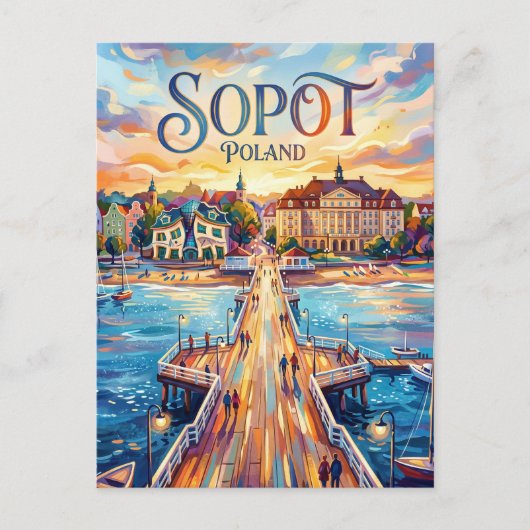 Sopot Polen Briefkaart (Voorkant)