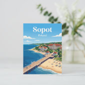 Sopot Polen Briefkaart (Staand voorkant)