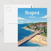 Sopot Polen Briefkaart (Voorkant / Achterkant)