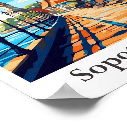 Sopot Polen Reizen  Illustratie Poster (Hoek)