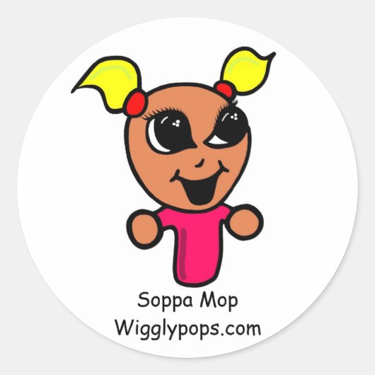 Soppa Mop, Wigglypops.com Sticker (Voorkant)