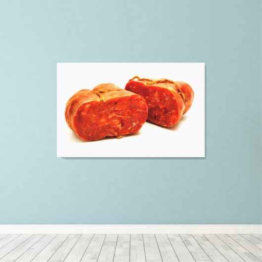 Soppressata di Calabria Canvas Afdruk (Insitu (Houten vloer))