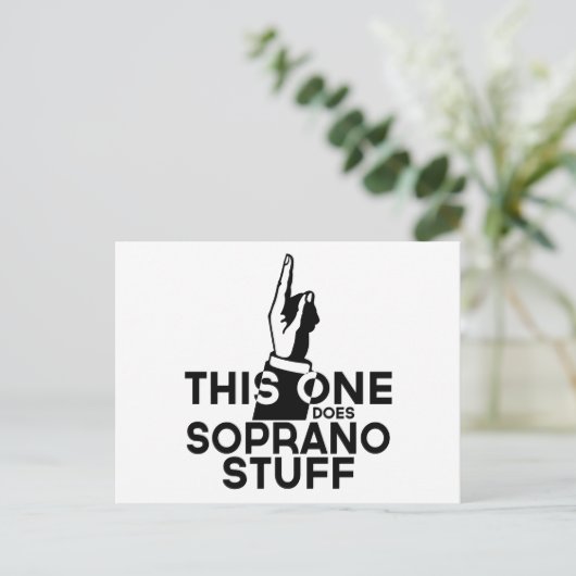 Sopraan Dingen - Grappige Sopraan Muziek Briefkaart (Staand voorkant)