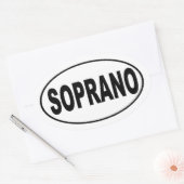 Sopraan Muziekliefhebber Ovale Sticker (Envelop)