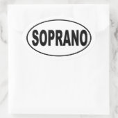 Sopraan Muziekliefhebber Ovale Sticker (Tas)