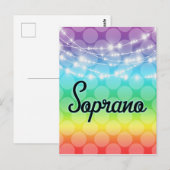 Sopraan Regenboog LGBT Gay Lichten Zangeres Briefkaart (Voorkant / Achterkant)